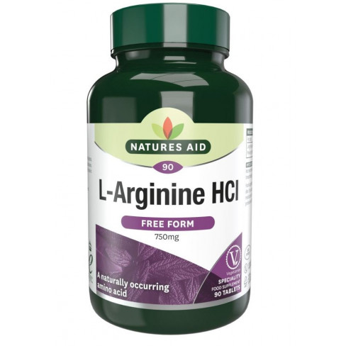 Natures aid l-arginine hci 750mg tabletta 90 db